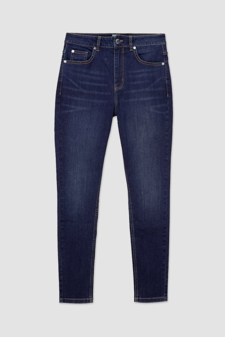 Womens Dark Blue Skinny Jeans