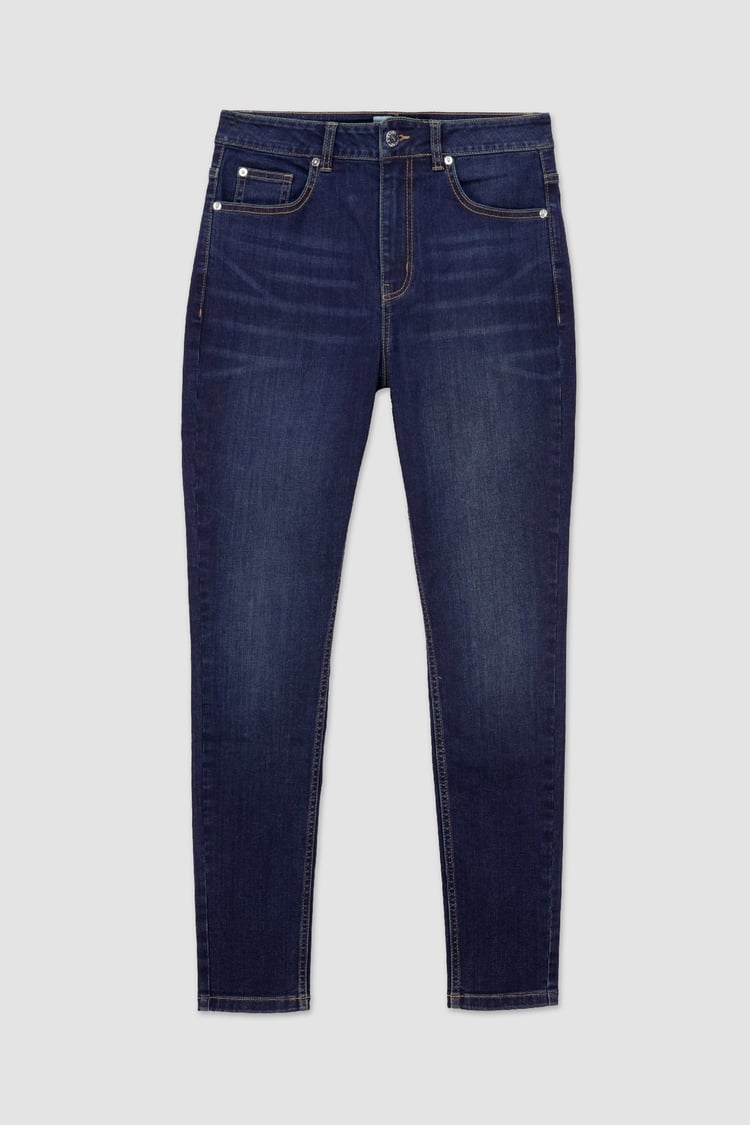 Womens Dark Blue Skinny Jeans