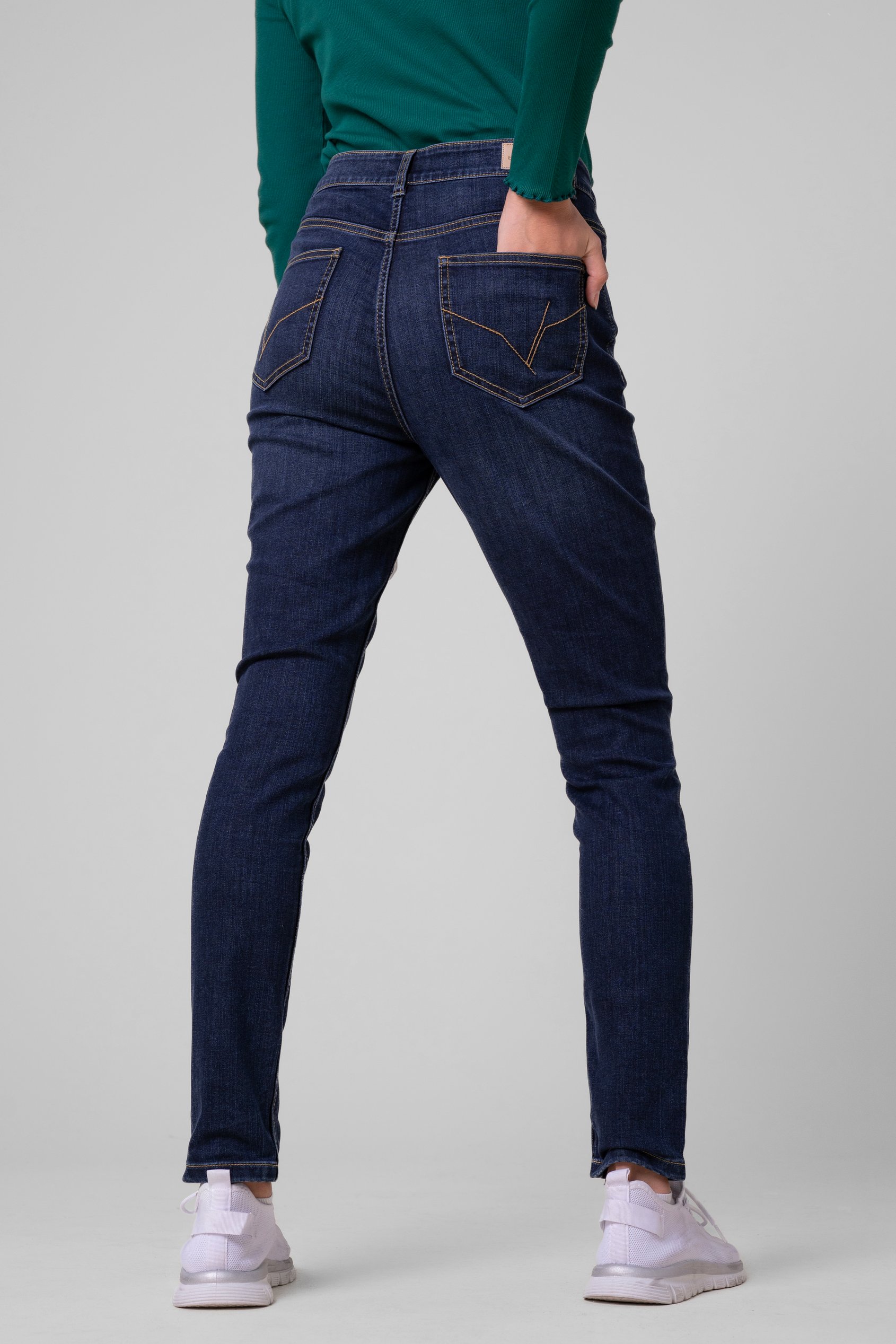 Womens Dark Blue Skinny Jeans