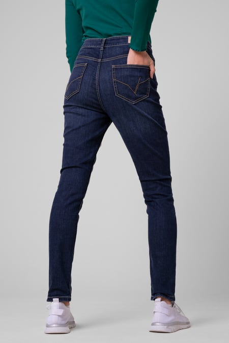 Womens Dark Blue Skinny Jeans