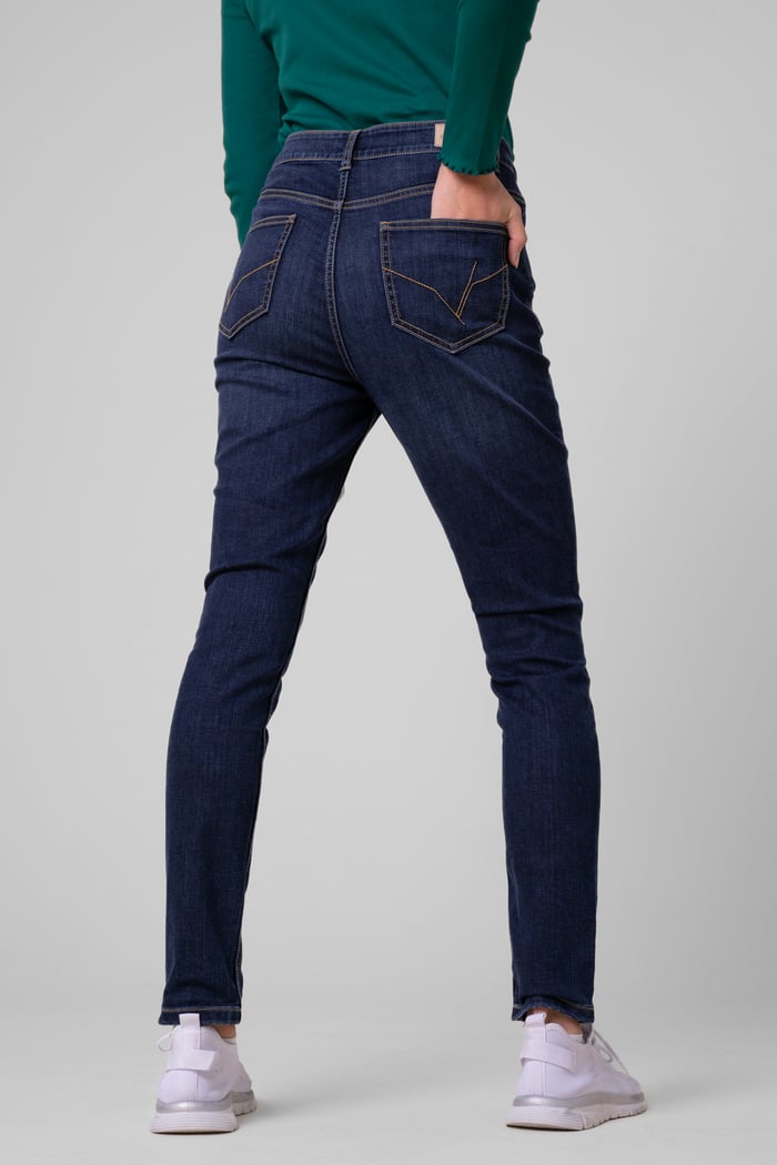 Womens Dark Blue Skinny Jeans
