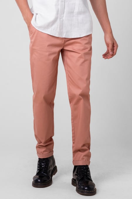 Mens Blue Folded Hem Trousers