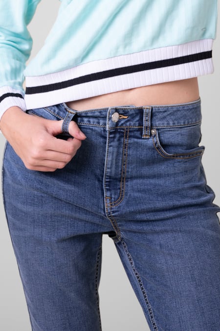 Womens Blue Vintage Skinny Jeans