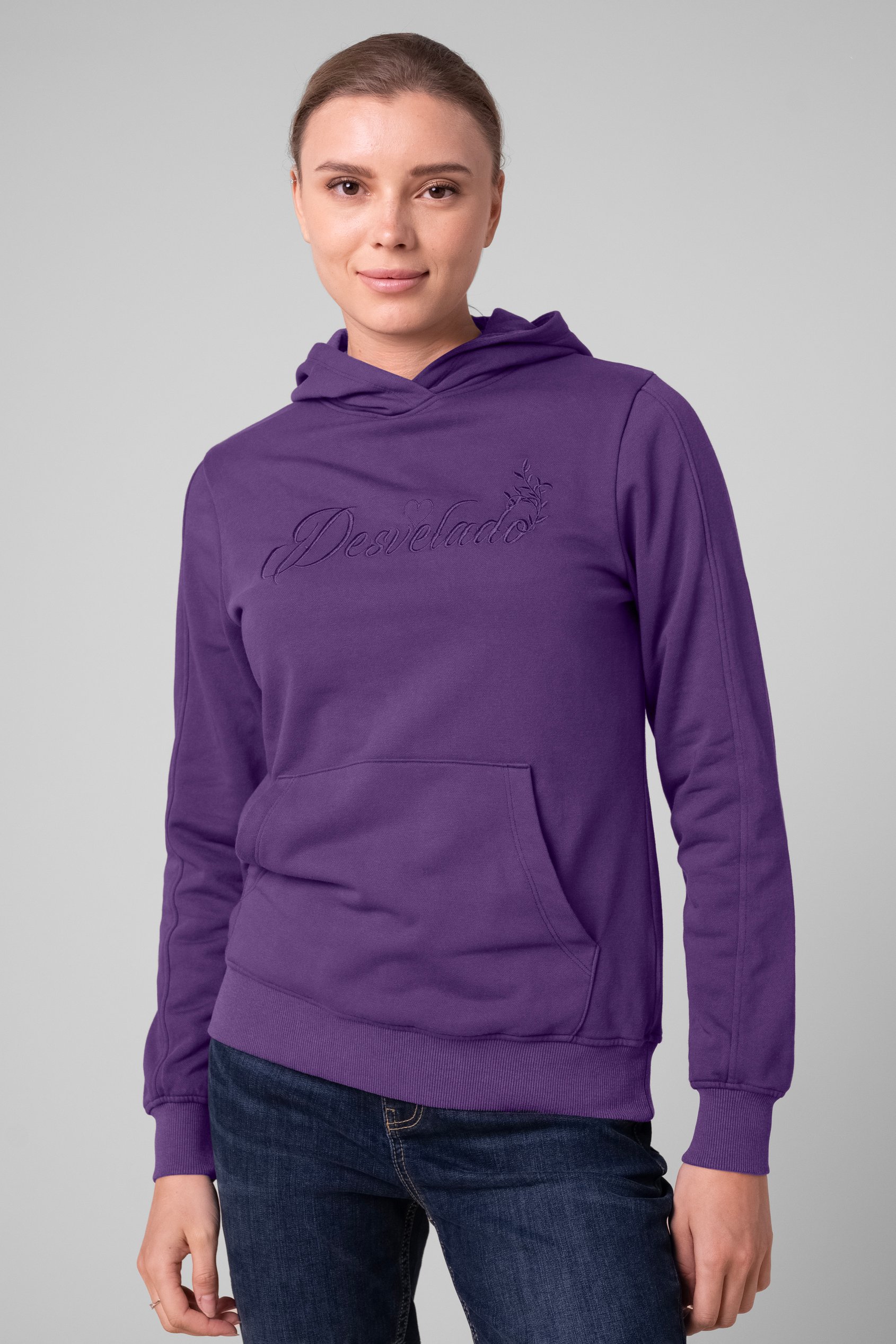 Womens Front Embroidery Hoodie