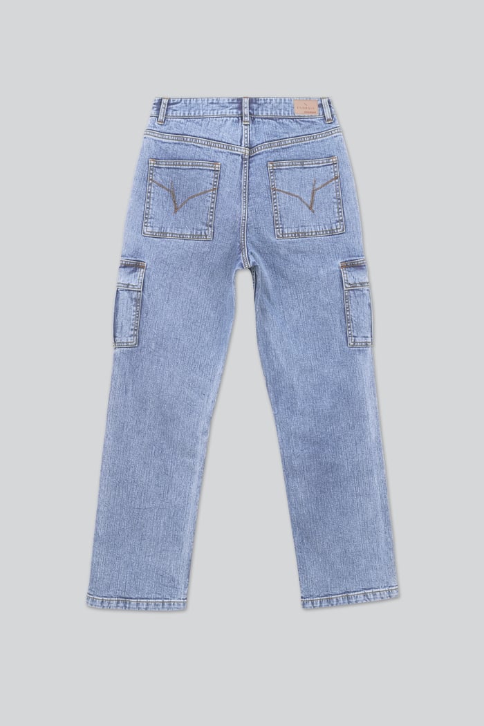 Vintage Straight Leg Cargo Jeans
