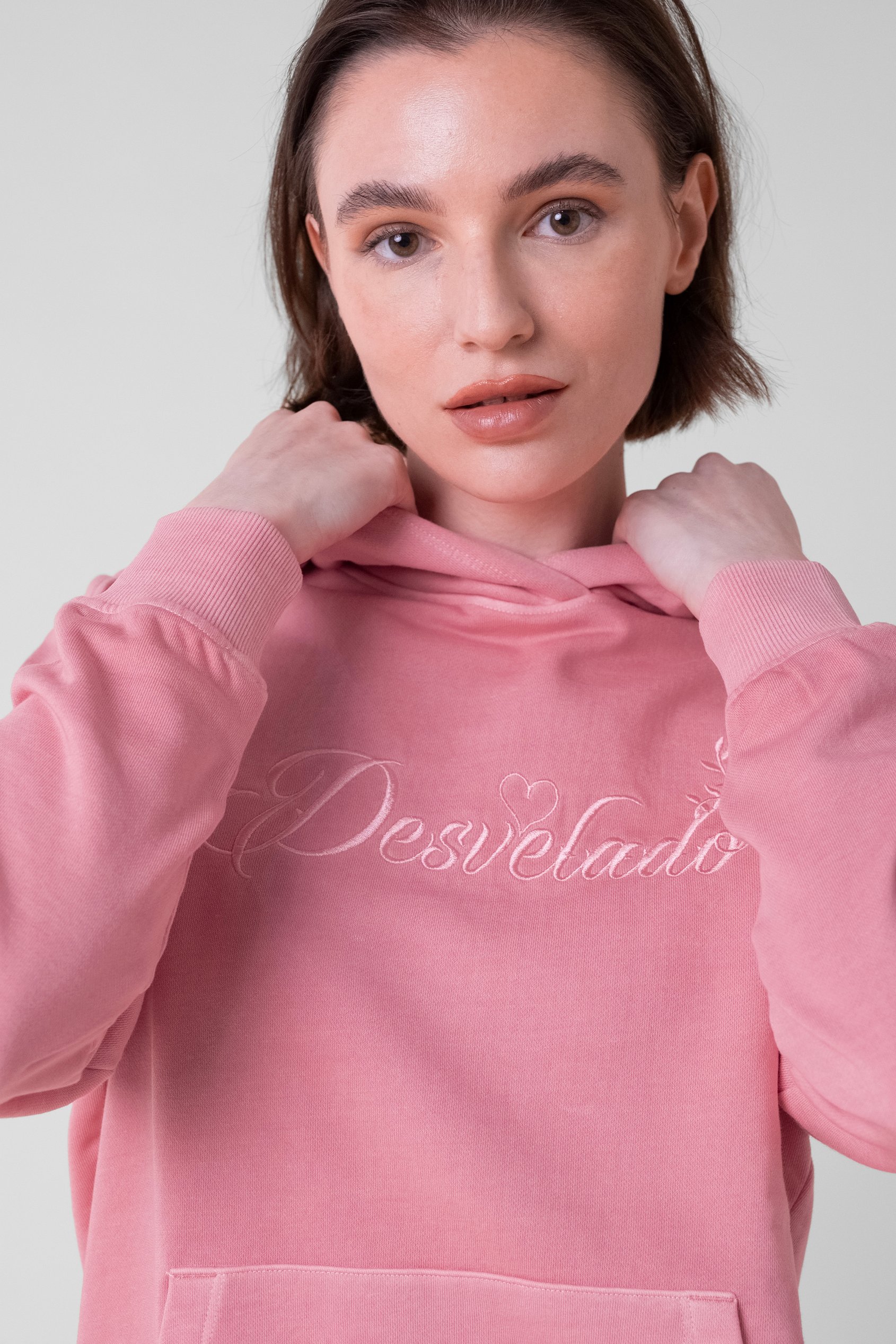 Womens Front Embroidery Hoodie