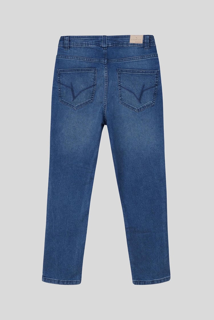 Mid Waist Ankle Length Jeans