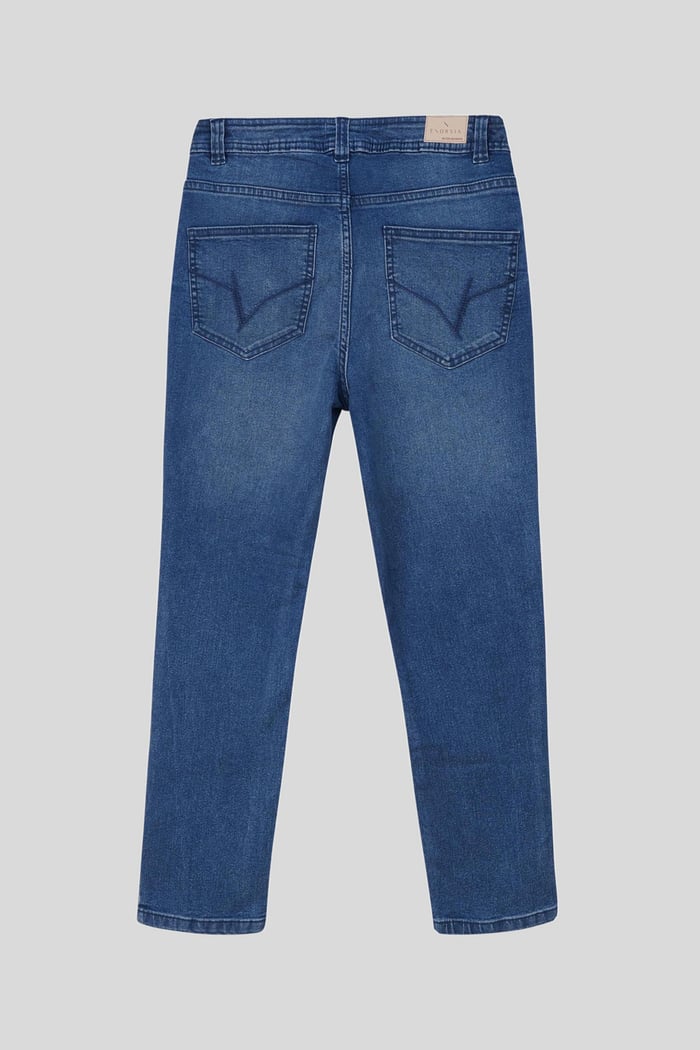 Mid Waist Ankle Length Jeans