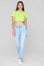 Mid Waist Ankle Length Jeans