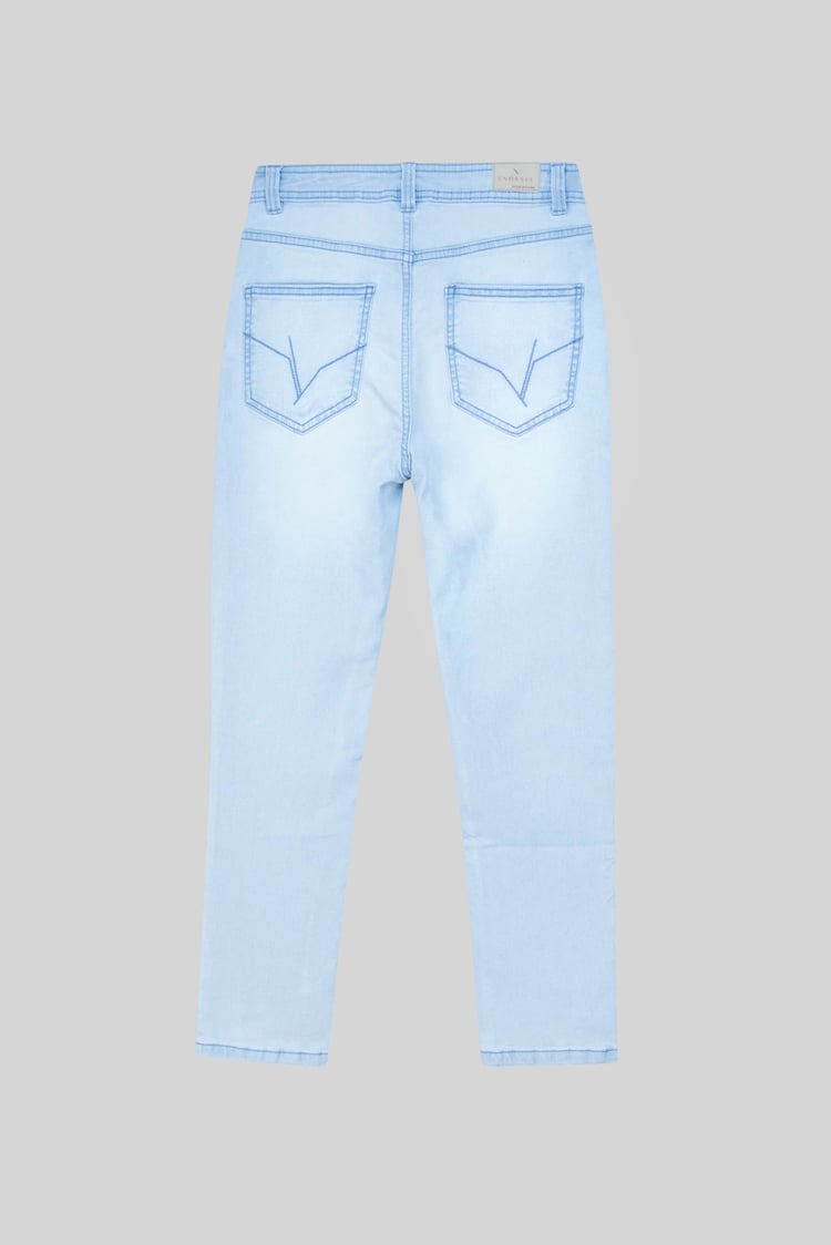 Mid Waist Ankle Length Jeans