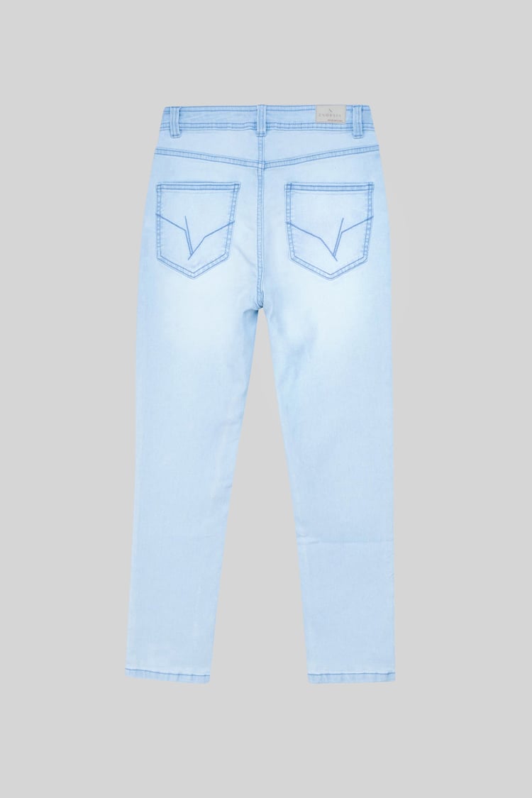 Mid Waist Ankle Length Jeans