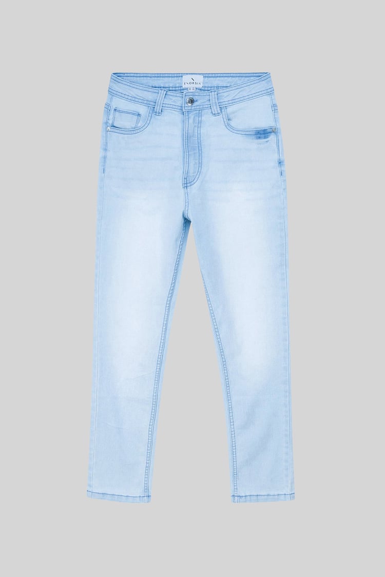 Mid Waist Ankle Length Jeans