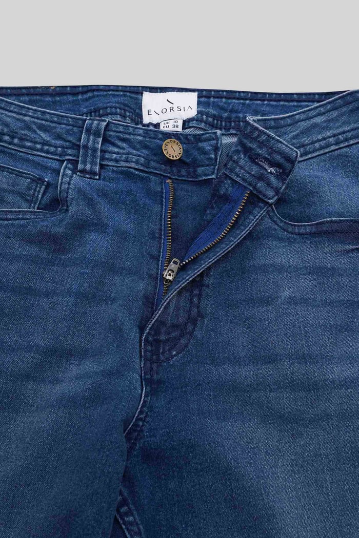 Mid Waist Ankle Length Jeans