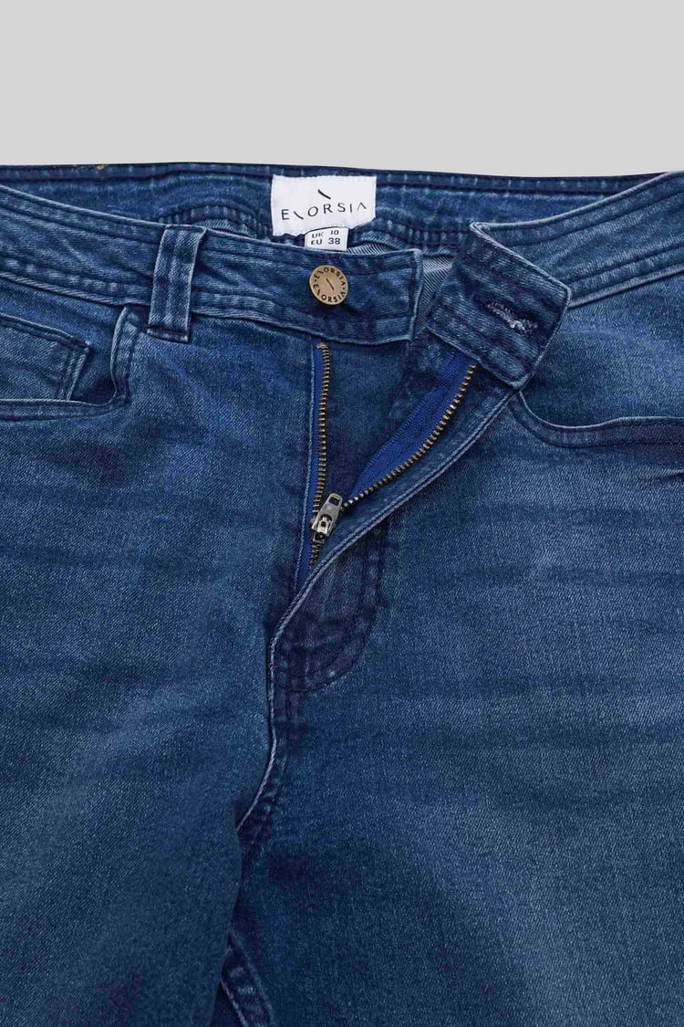 Mid Waist Ankle Length Jeans