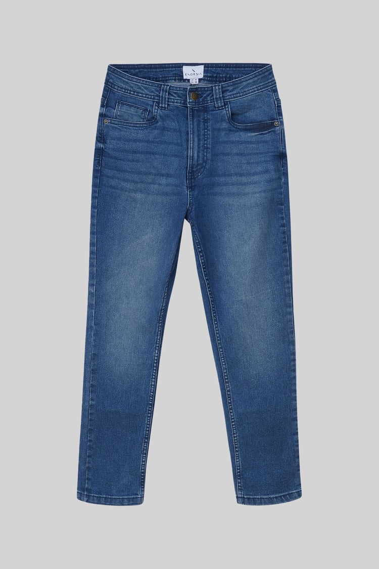 Mid Waist Ankle Length Jeans