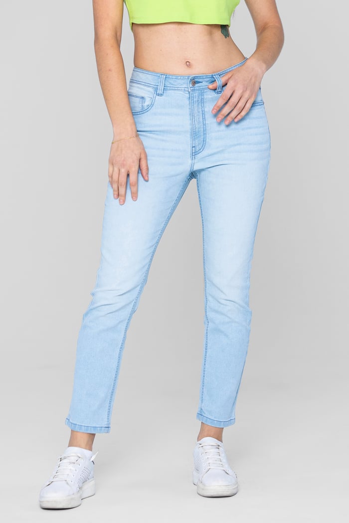 Mid Waist Ankle Length Jeans