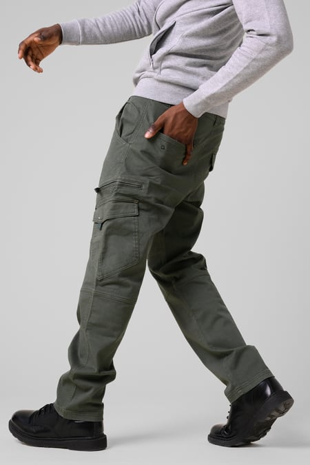 Mens Green Utility Cargo Trouser