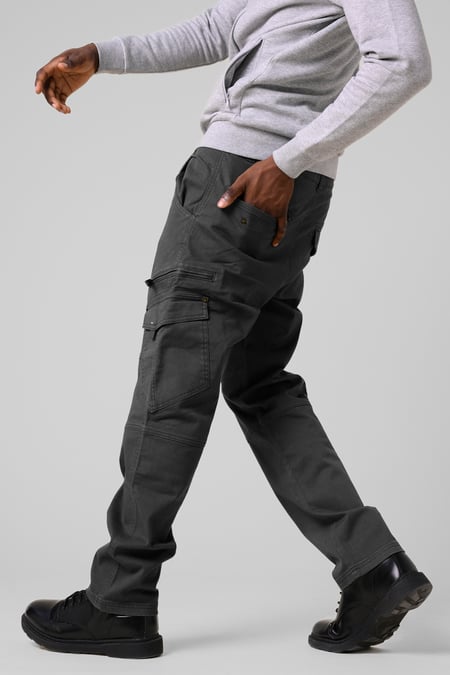 Mens Black Utility Cargo Trouser