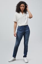 High Waist Regular Length Distressed Jeans