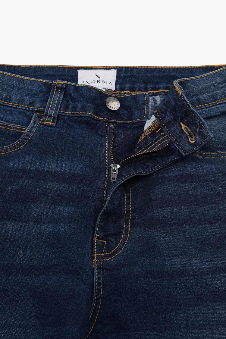 High Waist Regular Length Distressed Jeans