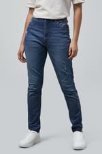 High Waist Regular Length Distressed Jeans