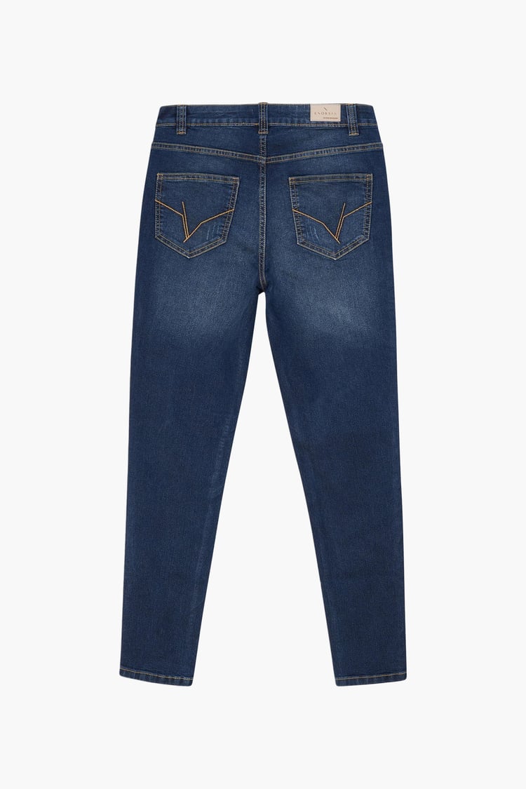 High Waist Regular Length Distressed Jeans