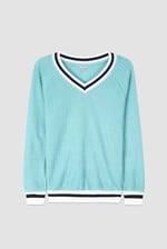 Womens V-Neck Herringbone effect sweatshirts