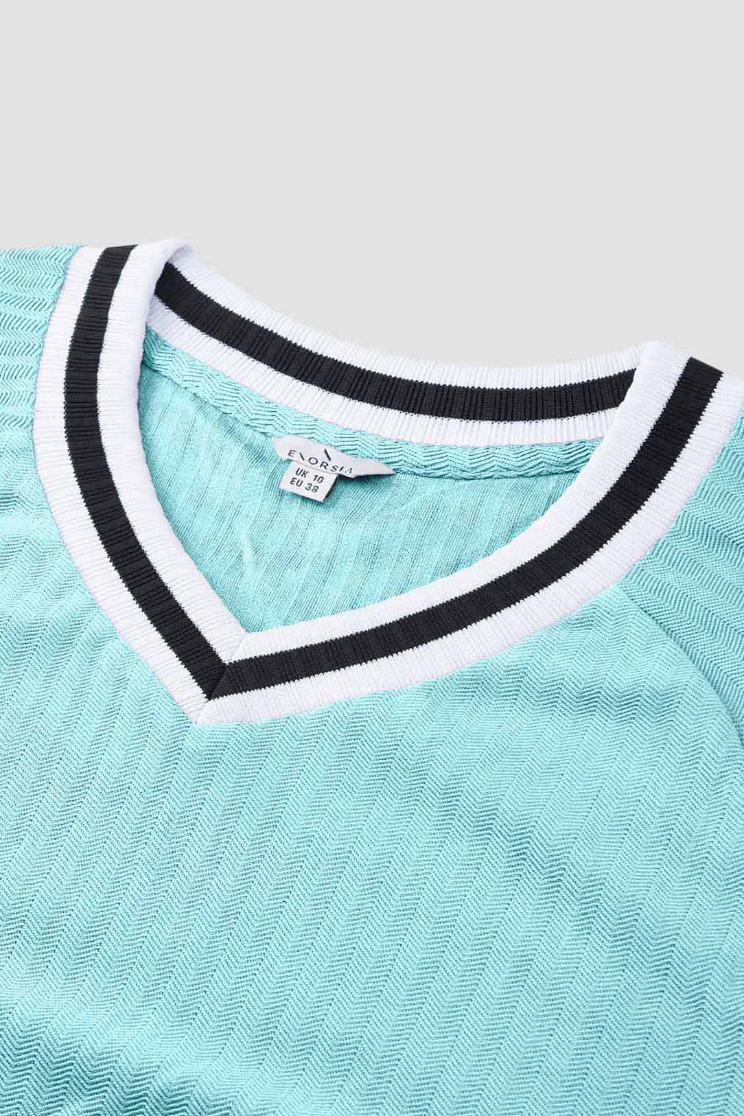 Womens V-Neck Herringbone effect sweatshirts