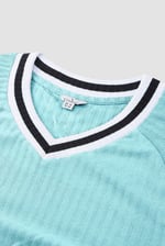 Womens V-Neck Herringbone effect sweatshirts