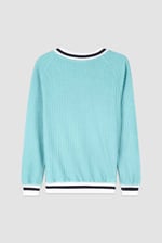 Womens V-Neck Herringbone effect sweatshirts