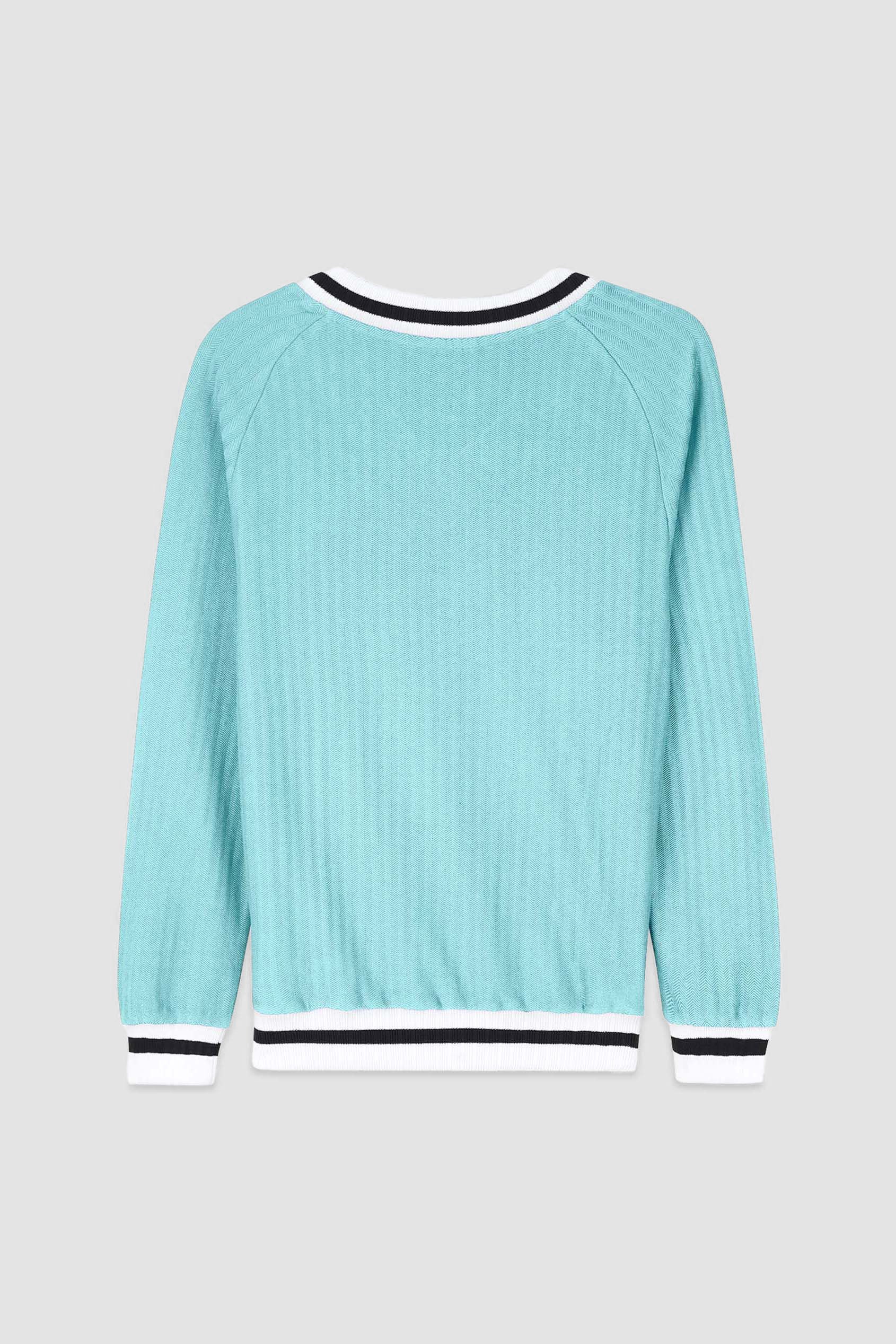 Womens V-Neck Herringbone effect sweatshirts