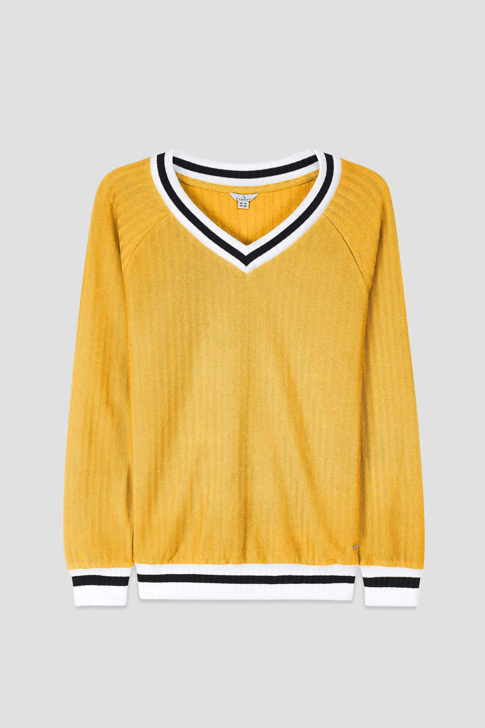 Womens V-Neck Herringbone effect sweatshirts