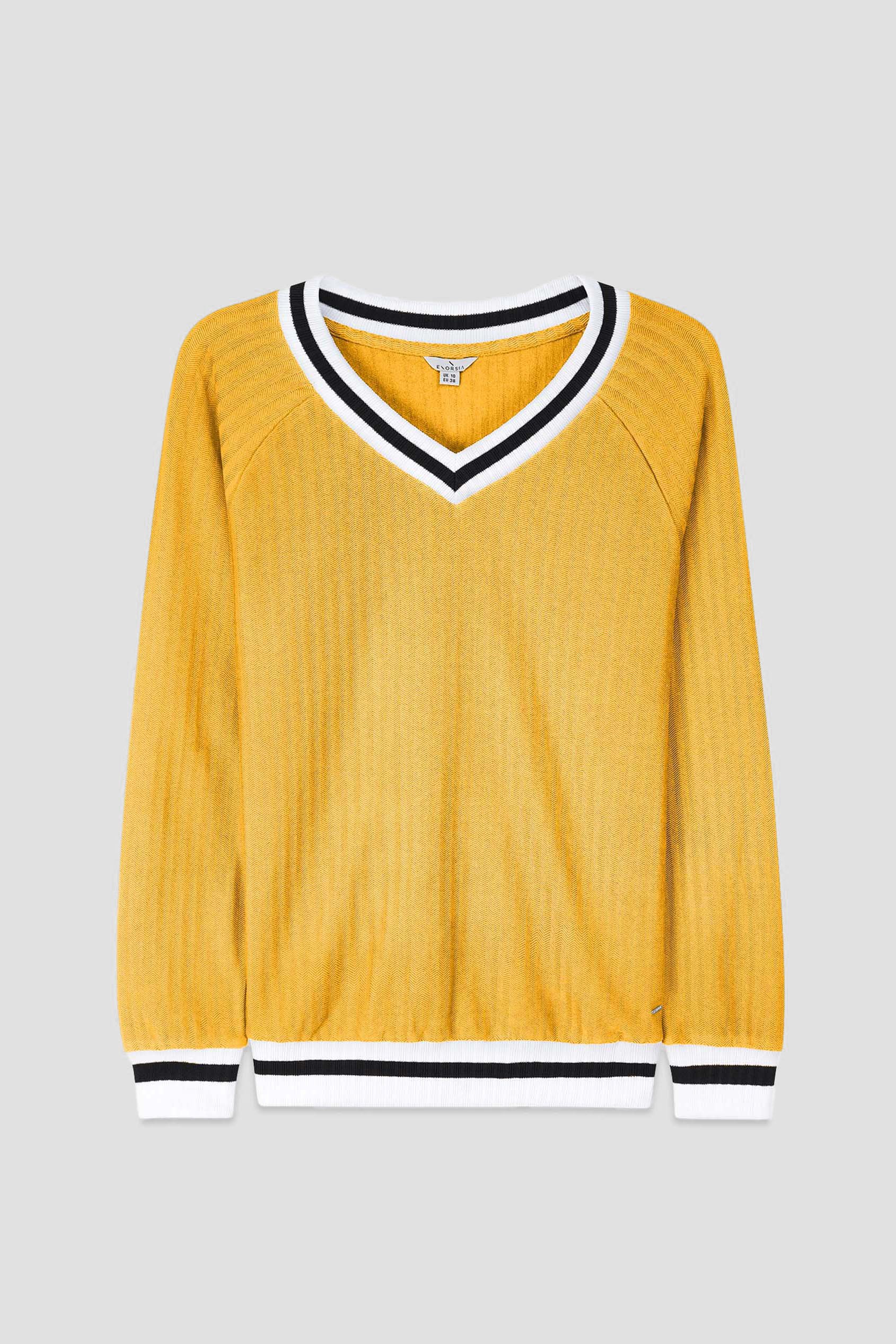 Womens V-Neck Herringbone effect sweatshirts