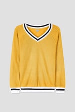 Womens V-Neck Herringbone effect sweatshirts