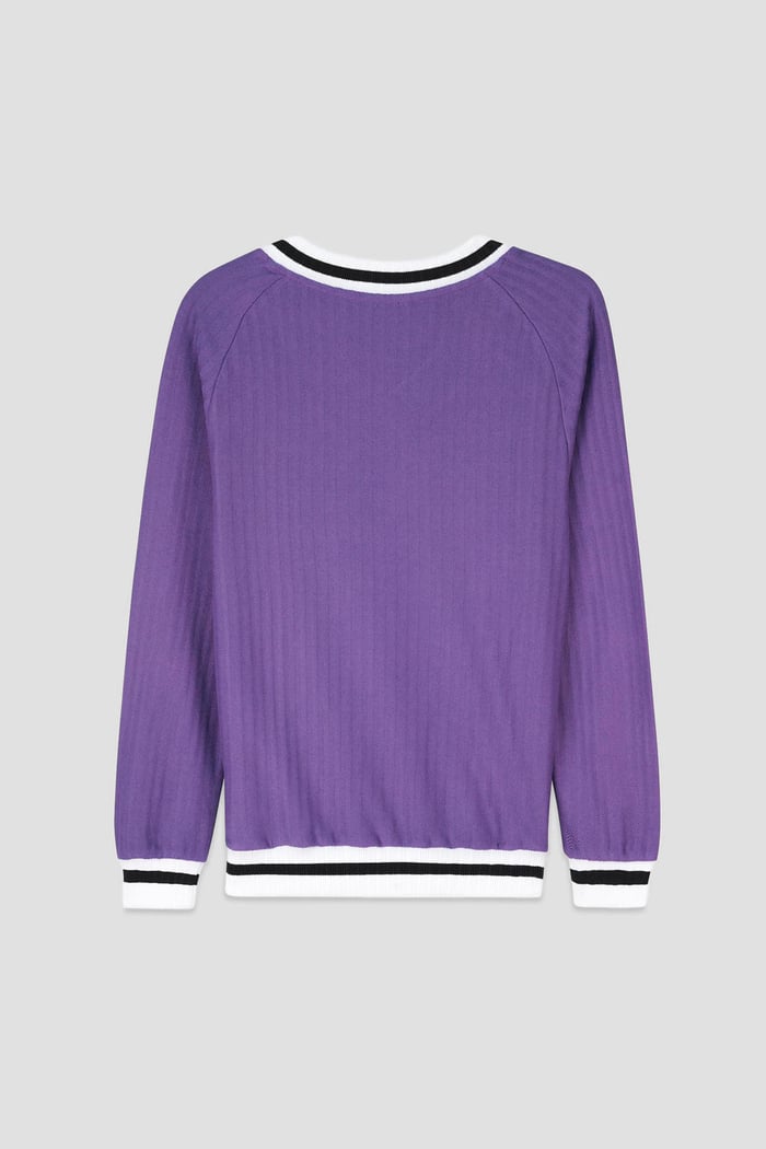 Womens V-Neck Herringbone effect sweatshirts