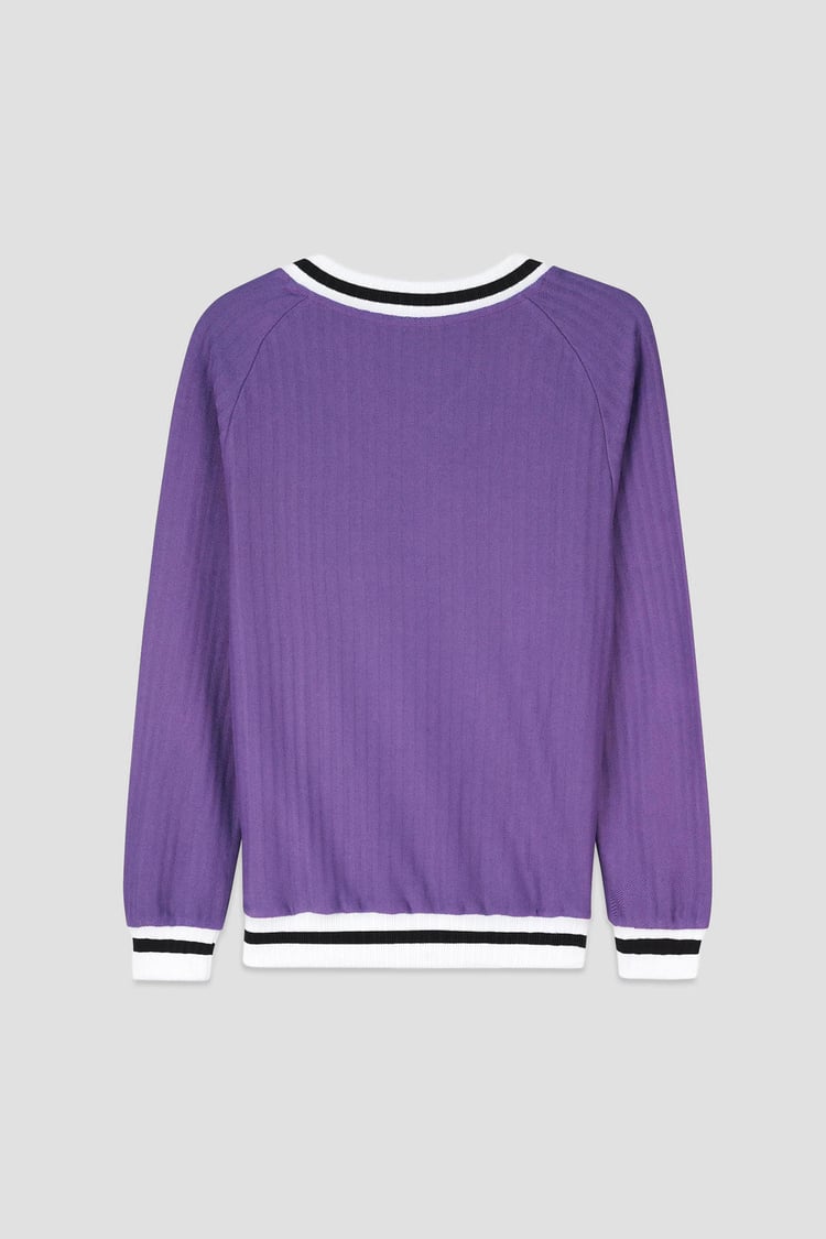 Womens V-Neck Herringbone effect sweatshirts