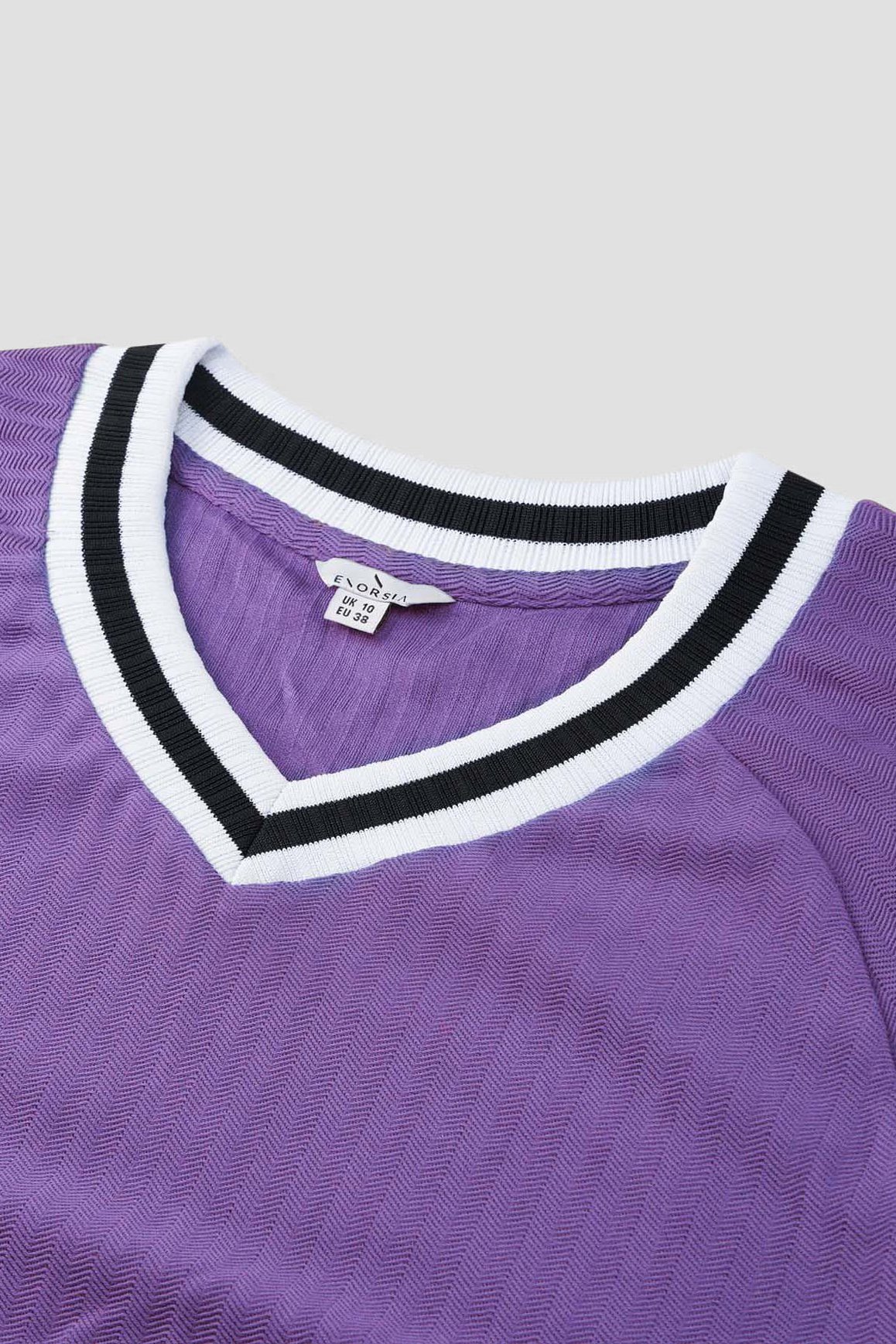 Womens V-Neck Herringbone effect sweatshirts