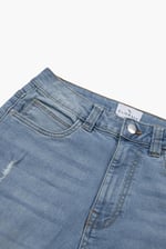 High Waist Regular Length Distressed Jeans