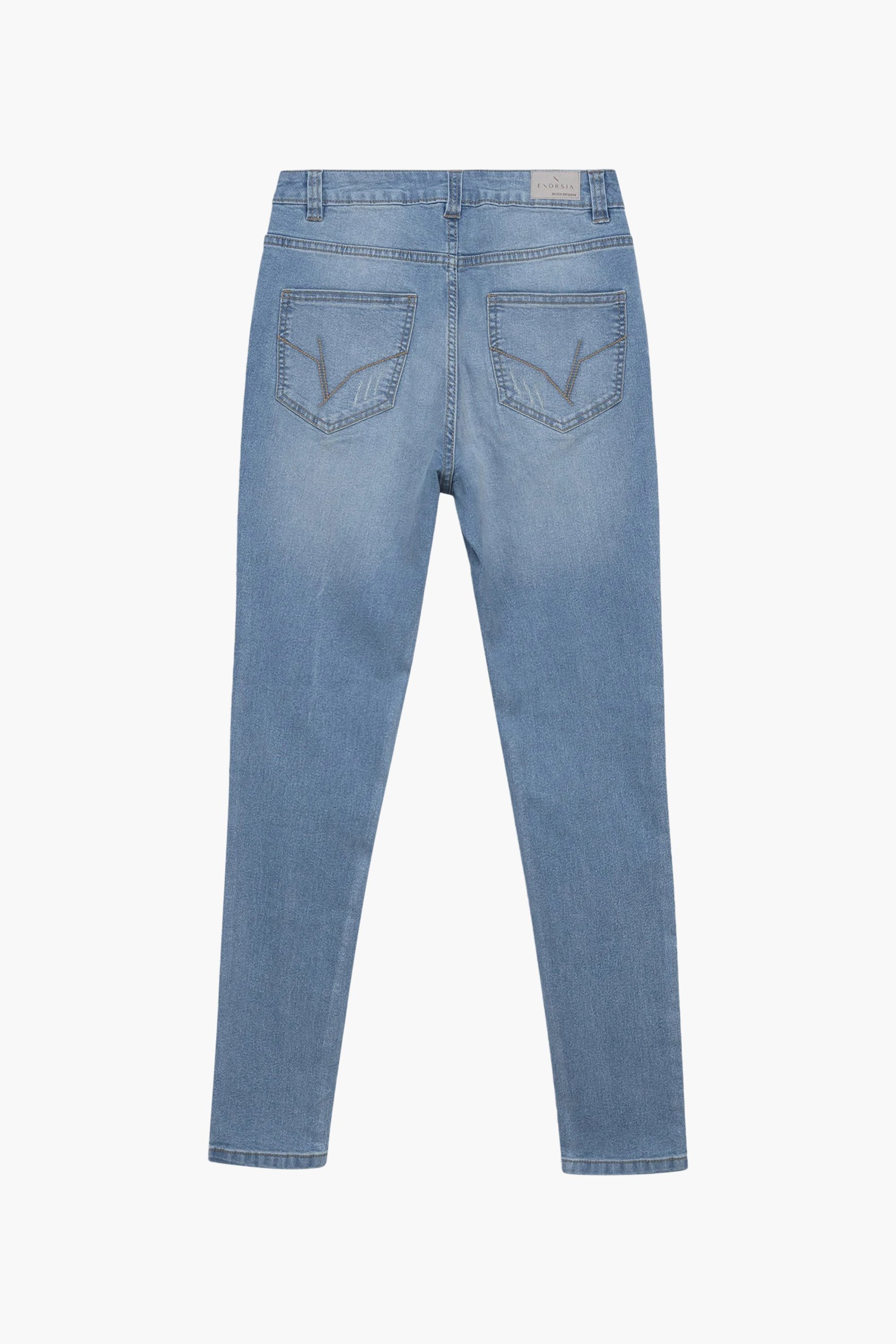 High Waist Regular Length Distressed Jeans