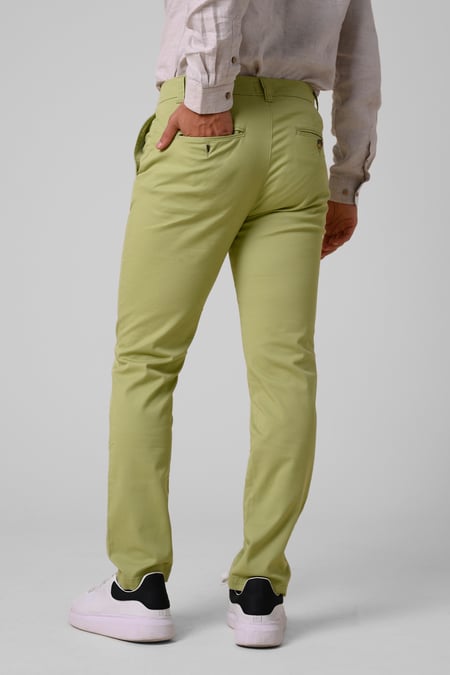 Green Slim Stretch Smart Chino Trouser