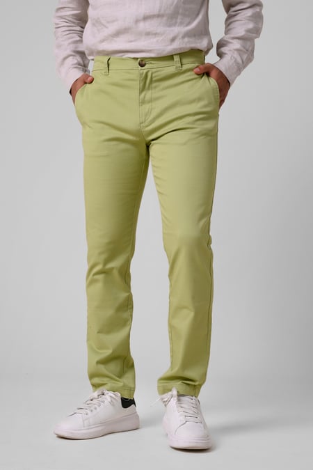 Green Slim Stretch Smart Chino Trouser