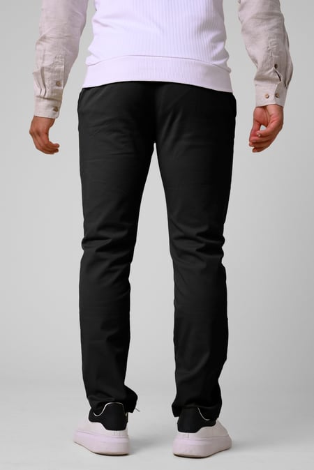 Black Slim Stretch Smart Chino Trouser