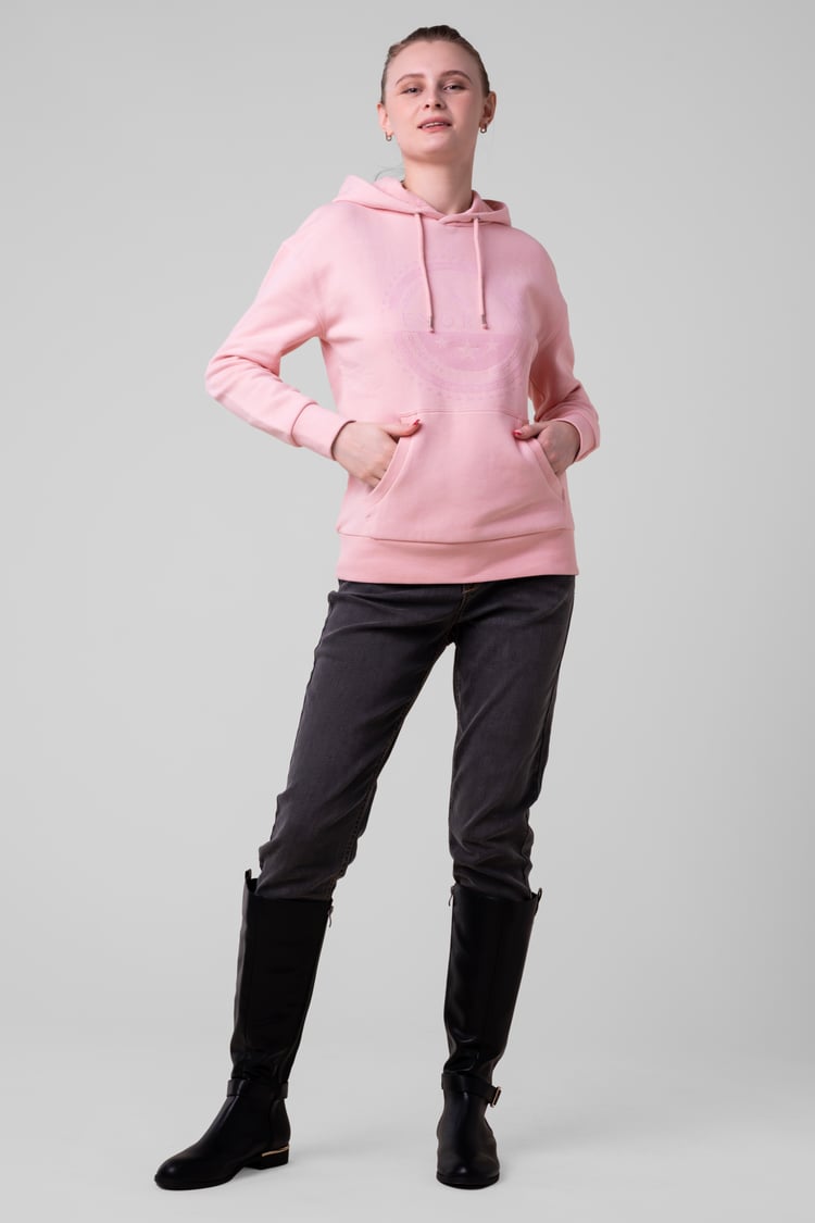 Women Drop Shoulder Printed Hoodie