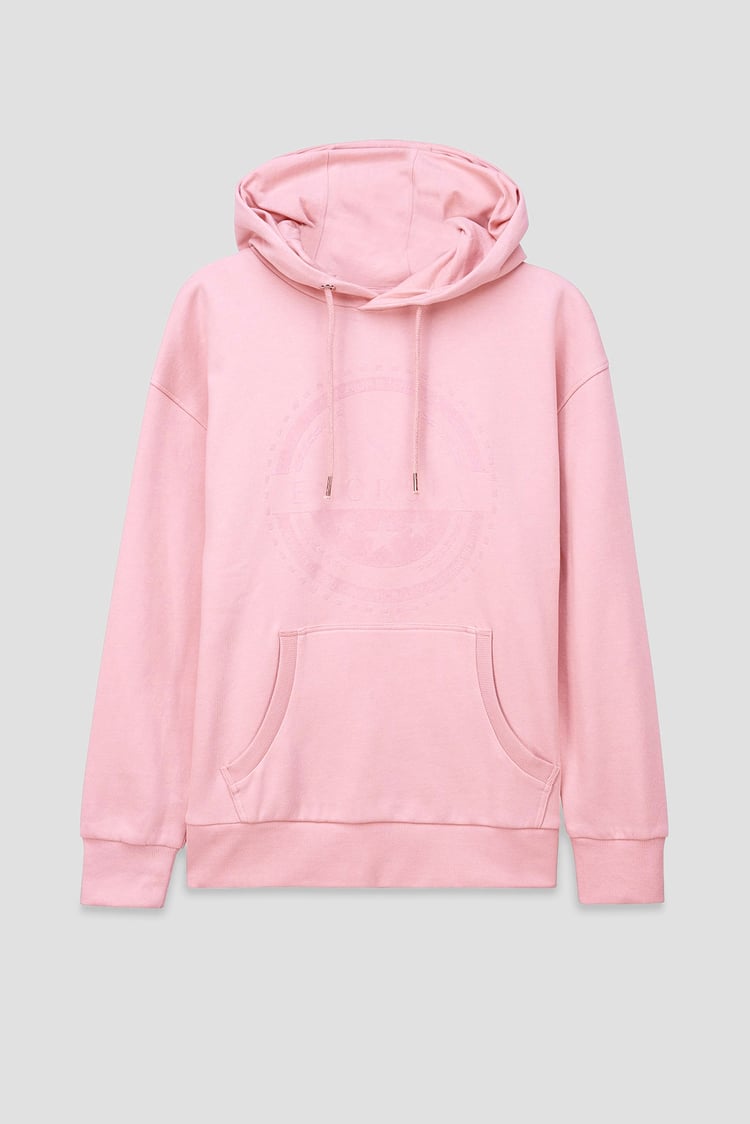 Women Drop Shoulder Printed Hoodie
