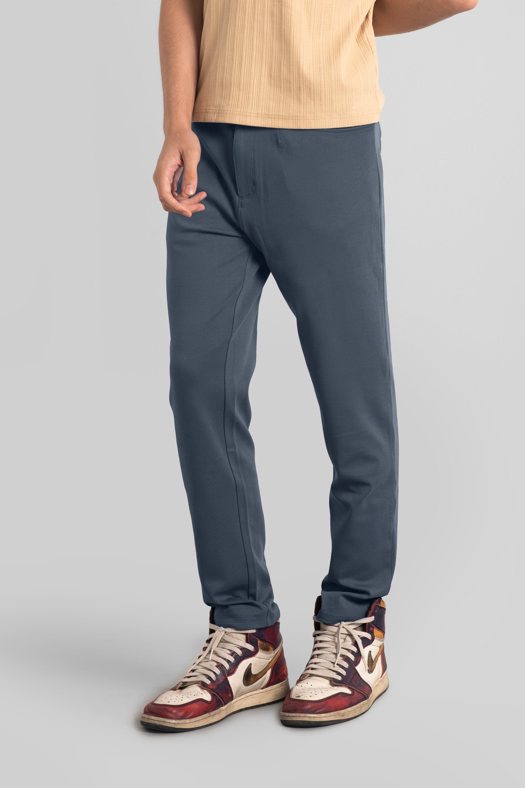 Slim Fit Smart Jersey Trouser