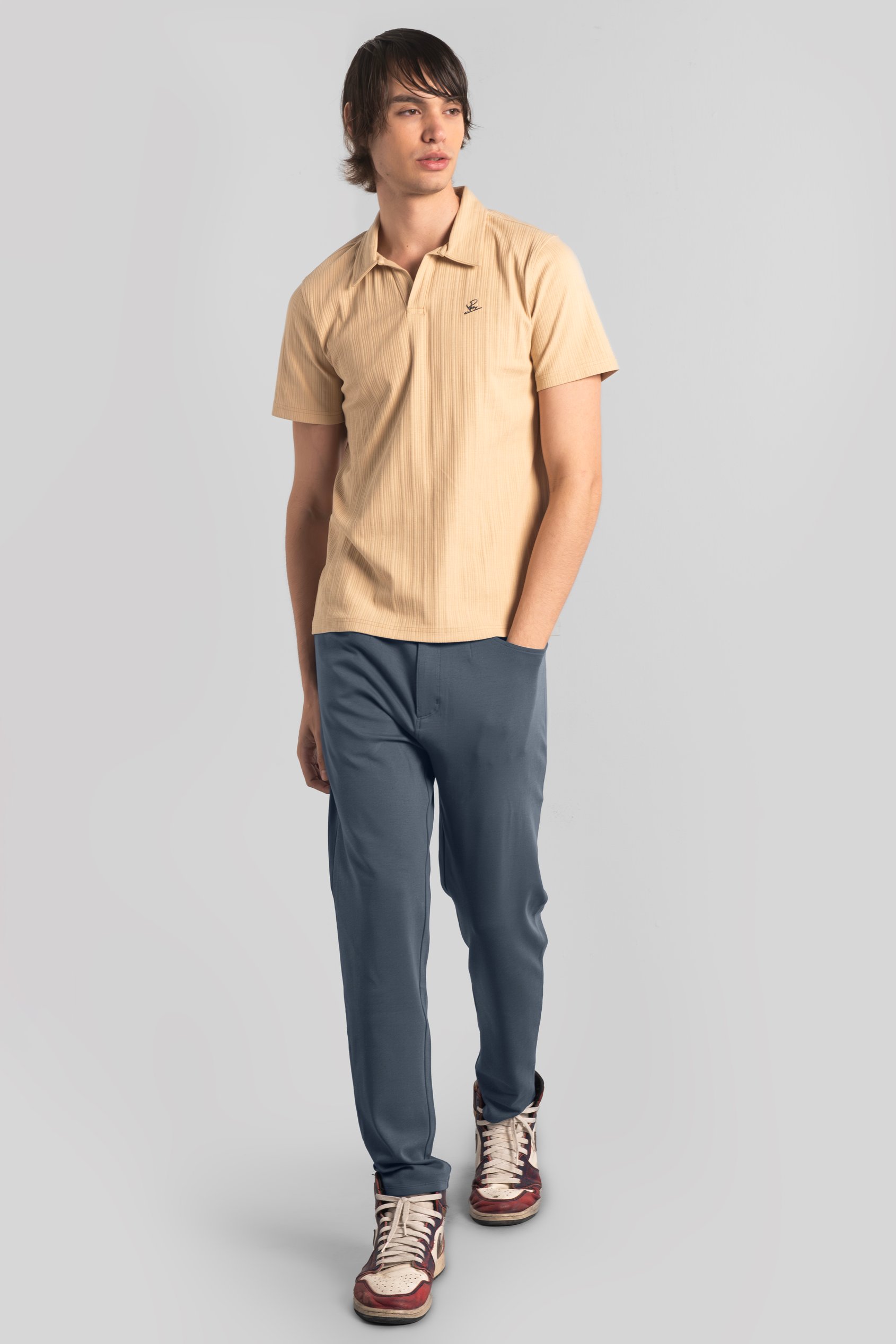 Slim Fit Smart Jersey Trouser