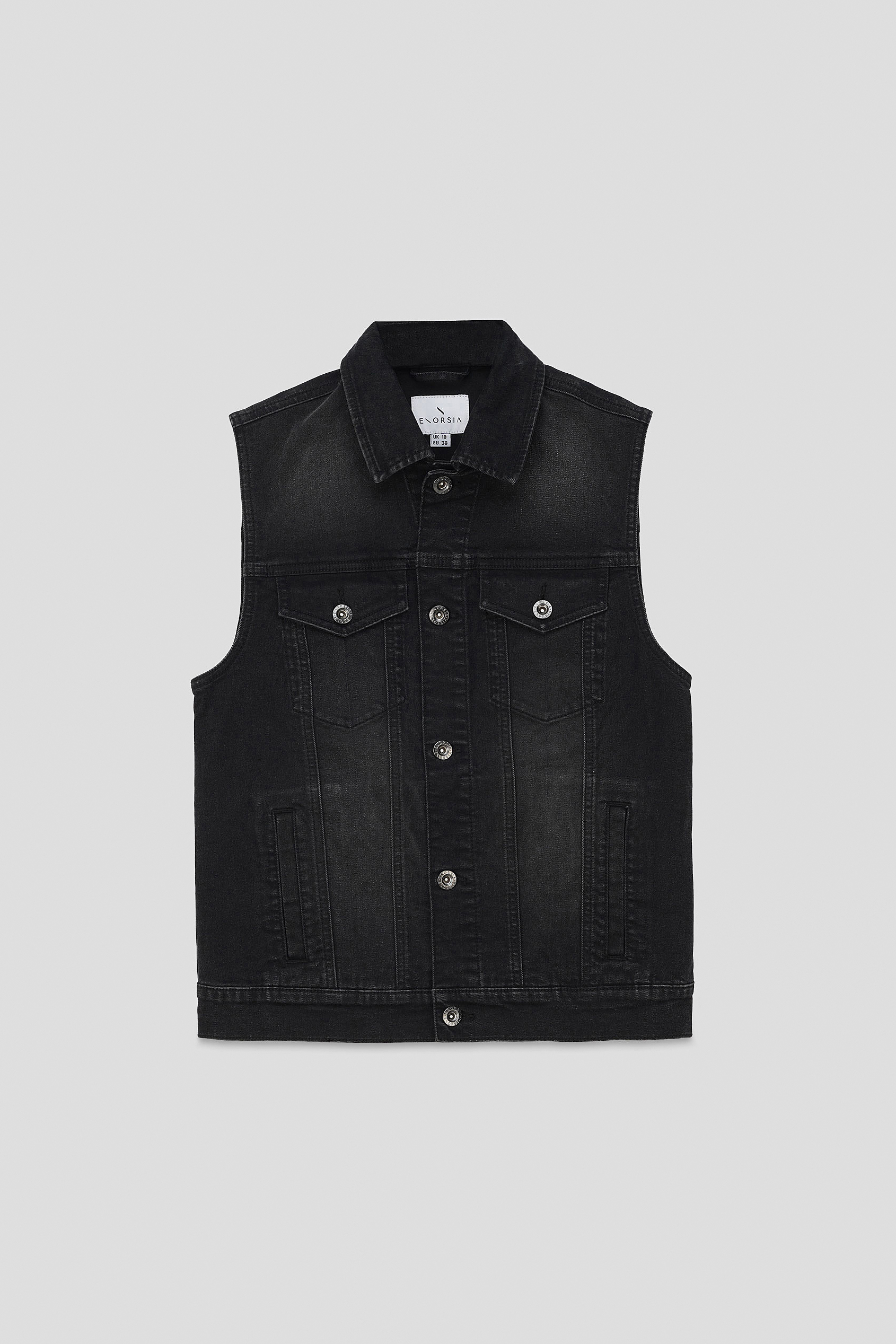 Womens Black Classic Denim Jacket