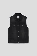 Womens Black Classic Denim Jacket