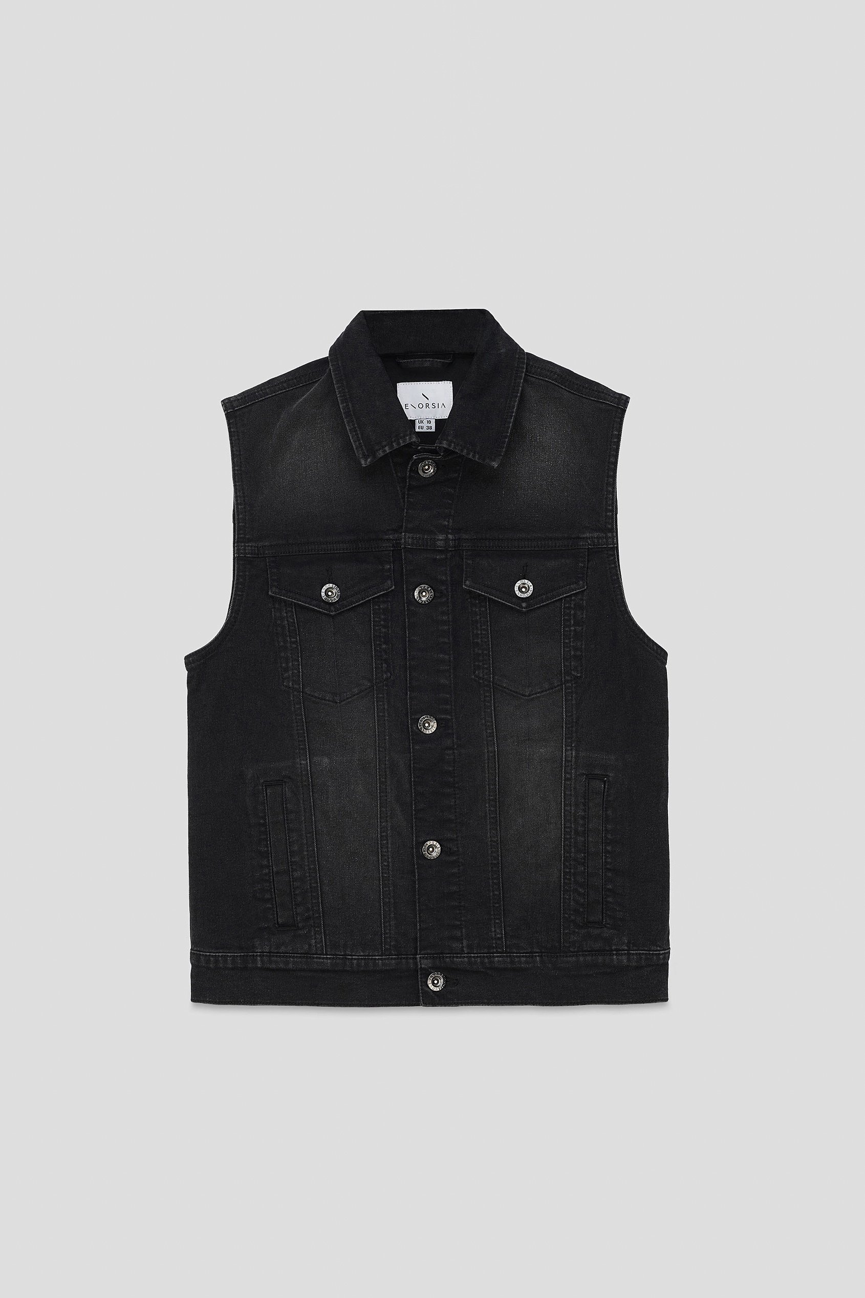 Womens Black Classic Denim Jacket