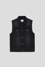 Womens Black Classic Denim Jacket